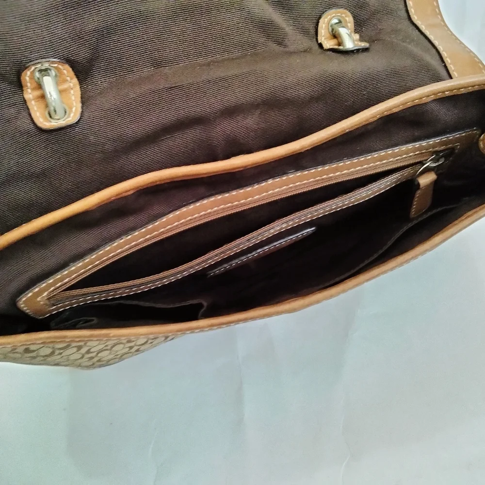 Vintage Coach  Leather canvas monogram Small Handbag - Picture 8 of 16